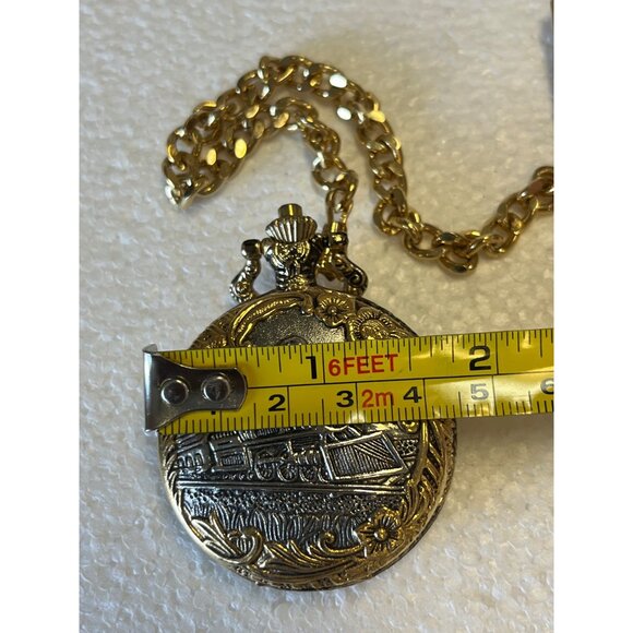 Sergio Valente Pocket Watch - Etsy Vtg Sergio Valente Gold tone Pocket Watch With Chain